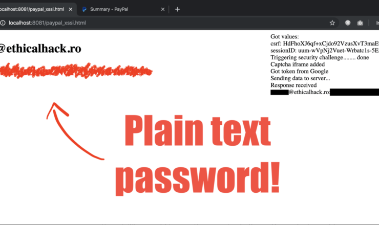 Paypal Plain text password